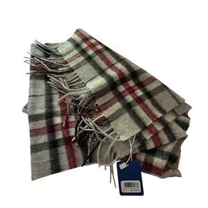 Heritage tartan plaid scarf House of Scotland wool Gray Thomson NWT